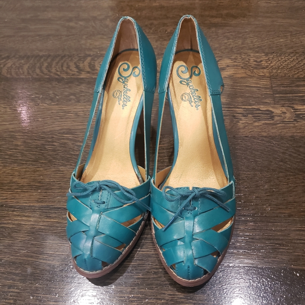 Seychelles Teal Leather  Boogie Woogie